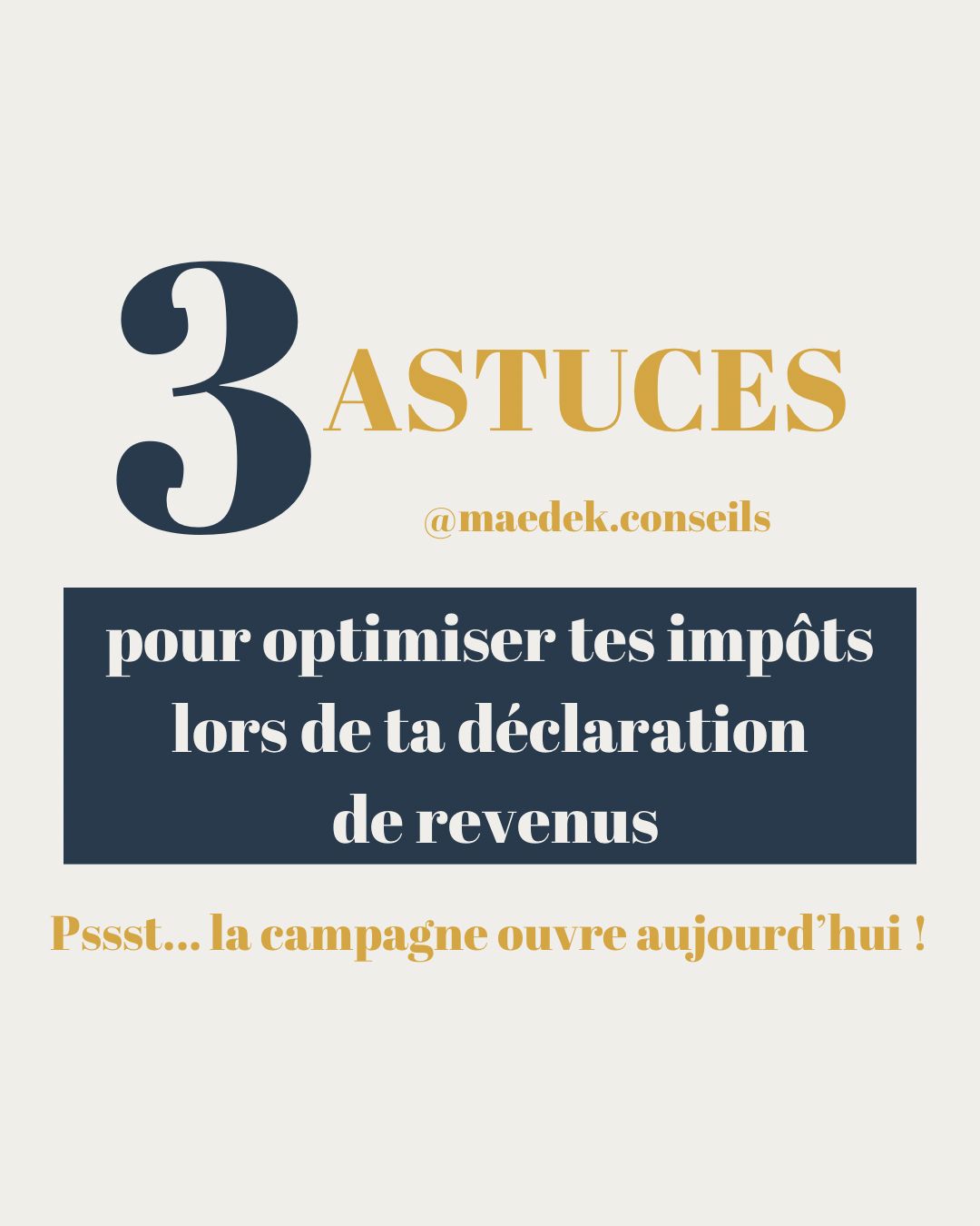 3 astuces pour optimiser tes impôts lors de ta déclaration de revenus